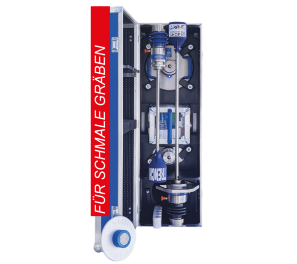 <span style="color: #c1001f;">FÜR SCHMALE GLASFASER GRÄBEN</span><br><b>Leichtes + TRENCH</b><br>Rundum-Sorglos-Paket<br>TERRATEST 7000 STREAM (<u>Kabel</u>)